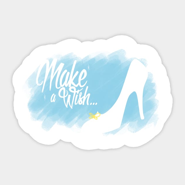 Make a Wish... Slipper (White) Sticker by tiranocyrus